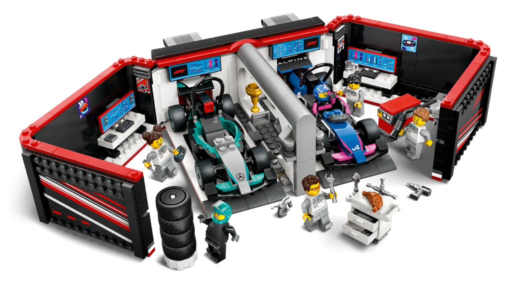 LEGO CITY 60444 F1 Garage & Mercedes-AMG & Alpine Cars - TOYBOX Toy Shop