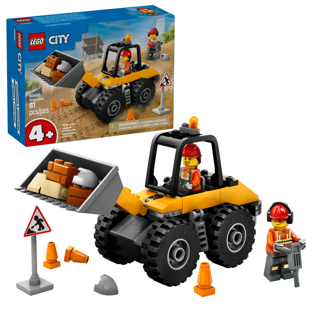 LEGO CITY 60450 Yellow Construction Wheel Loader - TOYBOX Toy Shop