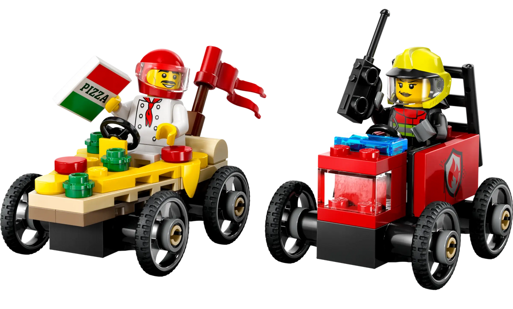 LEGO CITY 60458 Pizza vs. Fire Truck Race Car Pack - TOYBOX Toy Shop