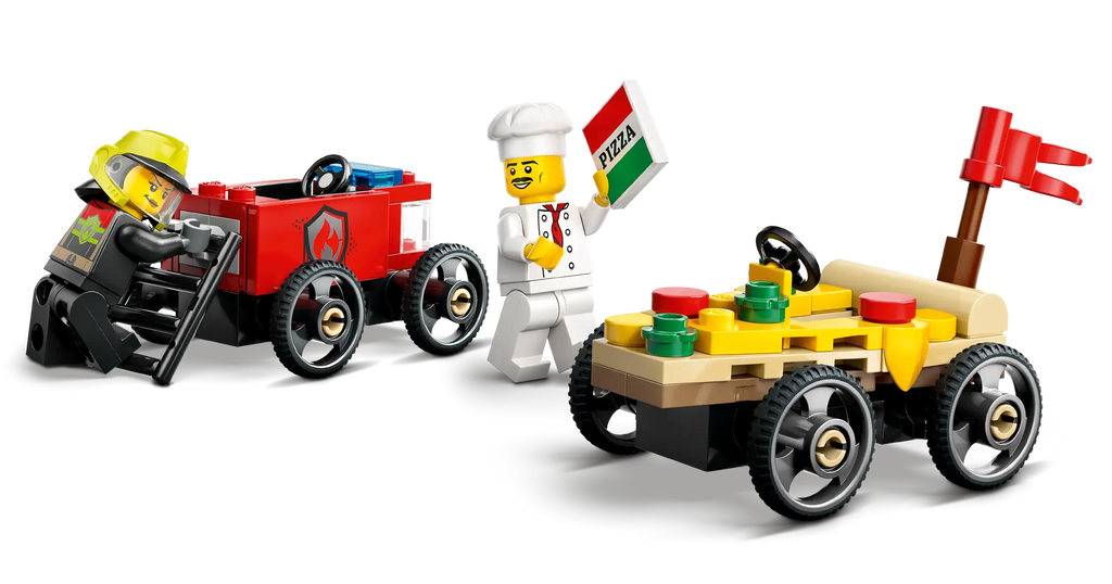 LEGO CITY 60458 Pizza vs. Fire Truck Race Car Pack - TOYBOX Toy Shop