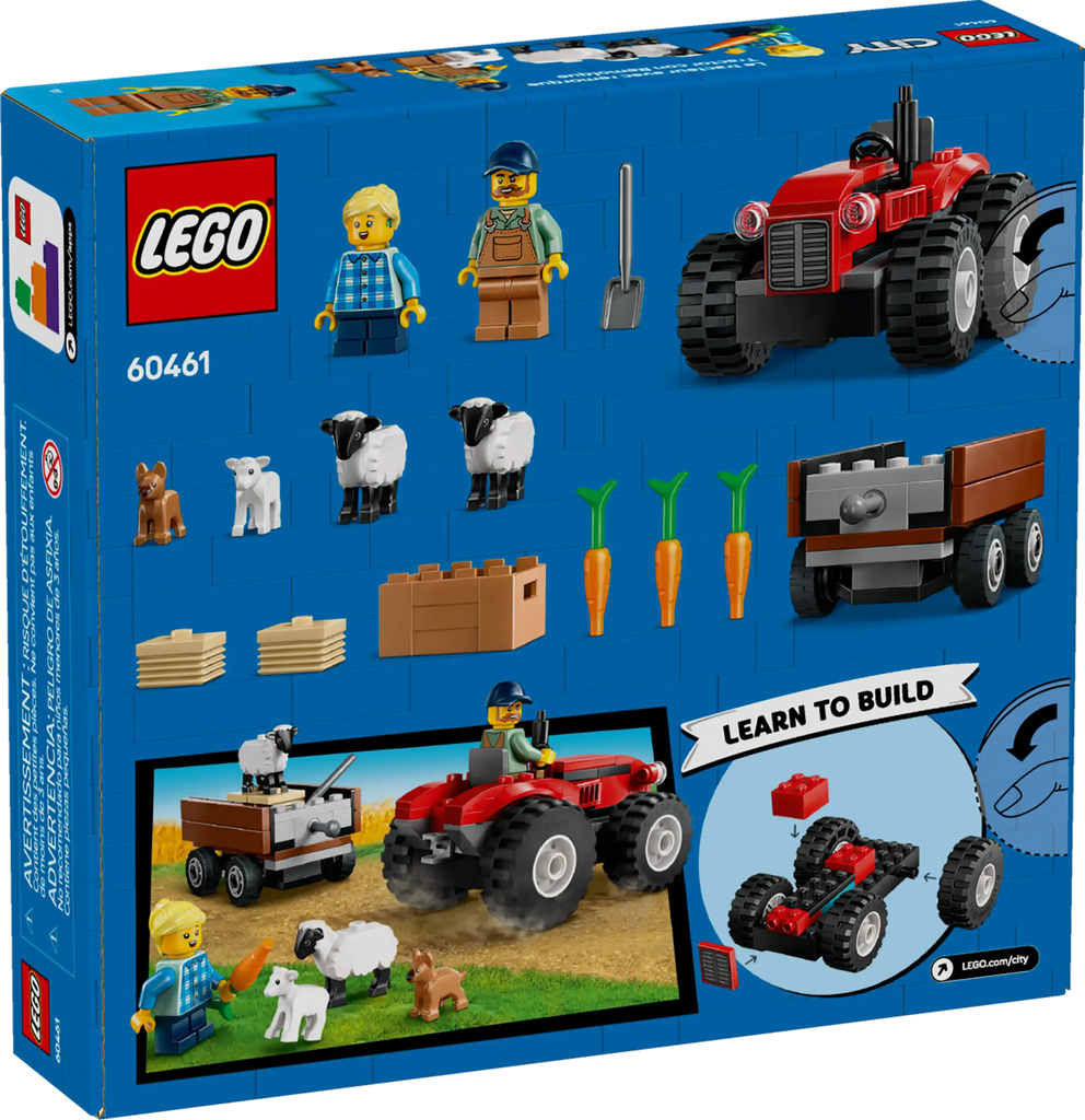 LEGO CITY 60461 Red Farm Tractor with Trailer & Sheep - TOYBOX Toy Shop