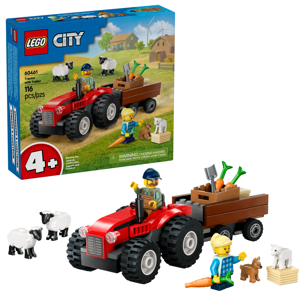 LEGO CITY 60461 Red Farm Tractor with Trailer & Sheep - TOYBOX Toy Shop