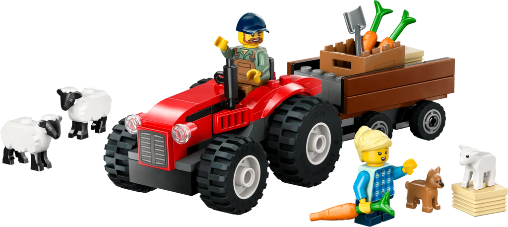 LEGO CITY 60461 Red Farm Tractor with Trailer & Sheep - TOYBOX Toy Shop