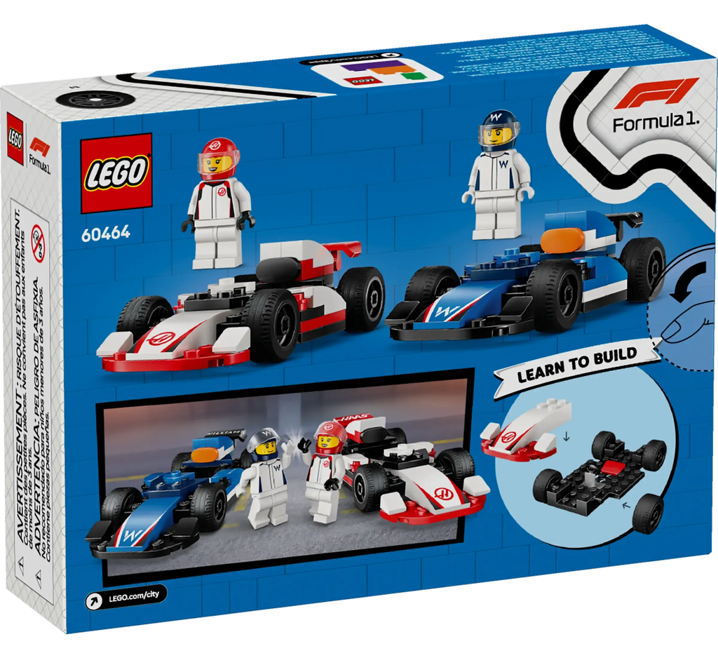 LEGO CITY 60464 F1 Williams Racing & Haas F1 Race Cars - TOYBOX Toy Shop