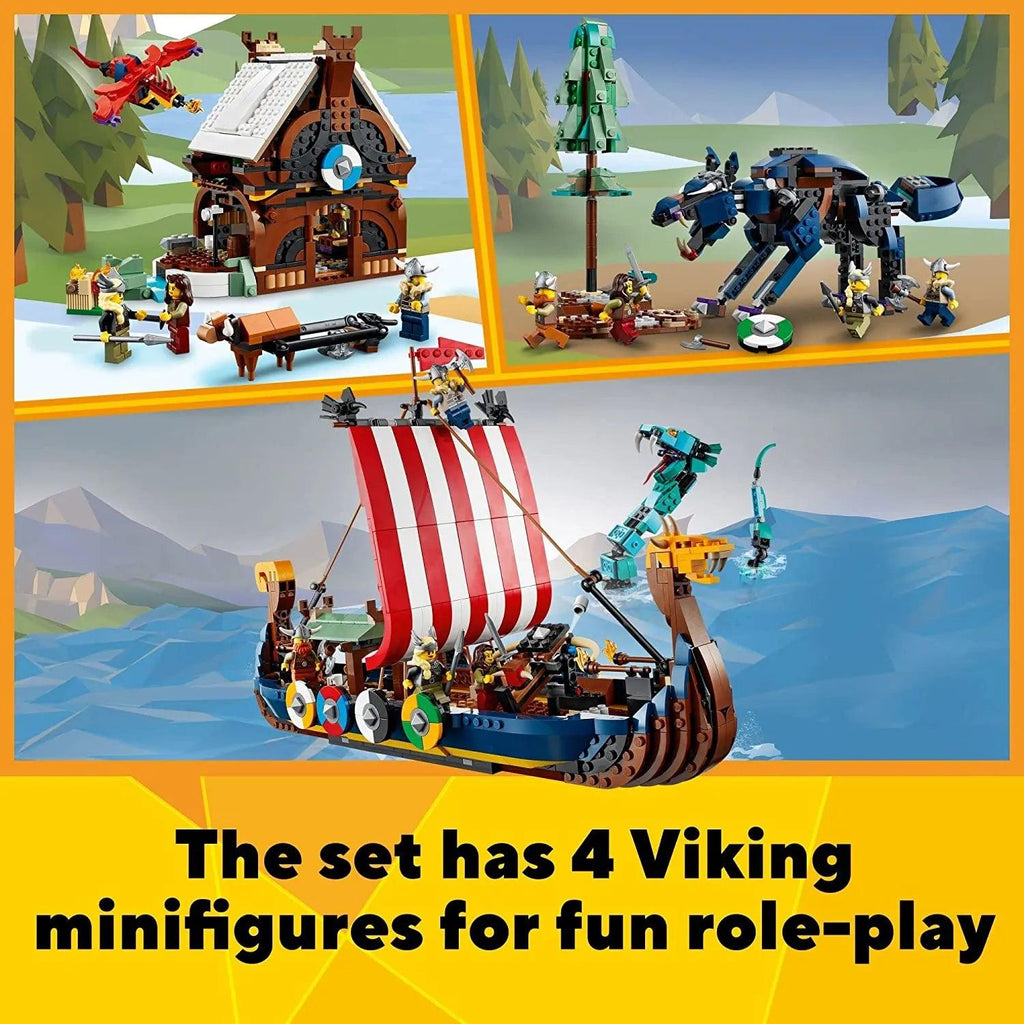 LEGO CREATOR 3in1 31132 Viking Ship and the Midgard Serpent - TOYBOX Toy Shop