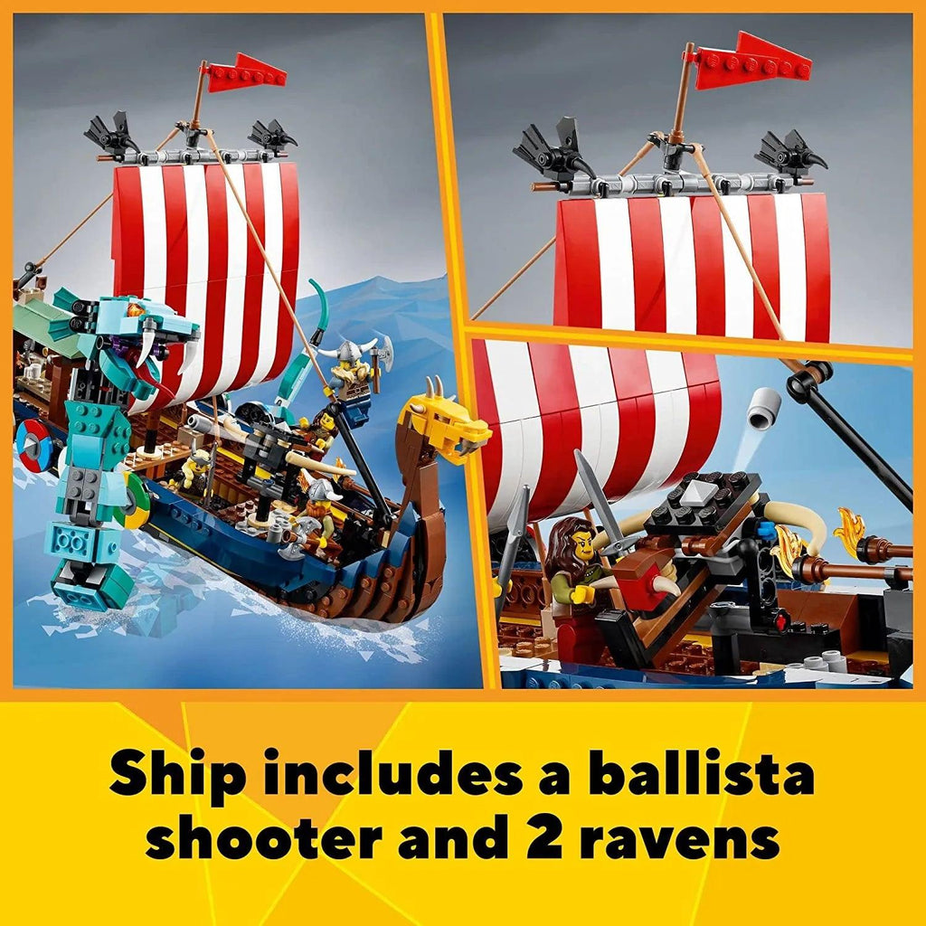 LEGO CREATOR 3in1 31132 Viking Ship and the Midgard Serpent - TOYBOX Toy Shop