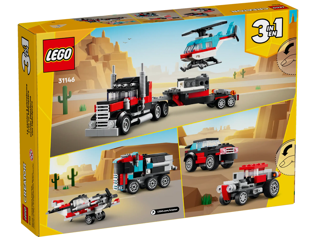 LEGO CREATOR 31146 Flatbed Truck with Helicopter - TOYBOX Toy Shop