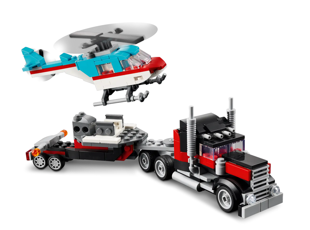 LEGO CREATOR 31146 Flatbed Truck with Helicopter - TOYBOX Toy Shop