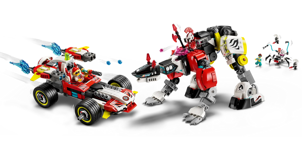 LEGO DREAMZZZ 71497 Cooper's Tiger Mech & Zero's Hot Rod Car - TOYBOX Toy Shop