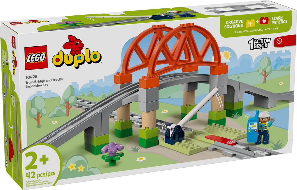 LEGO DUPLO 10246 Train Bridge and Tracks Expansion Set - TOYBOX Toy Shop