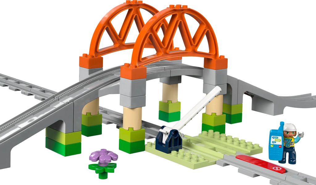 LEGO DUPLO 10246 Train Bridge and Tracks Expansion Set - TOYBOX Toy Shop