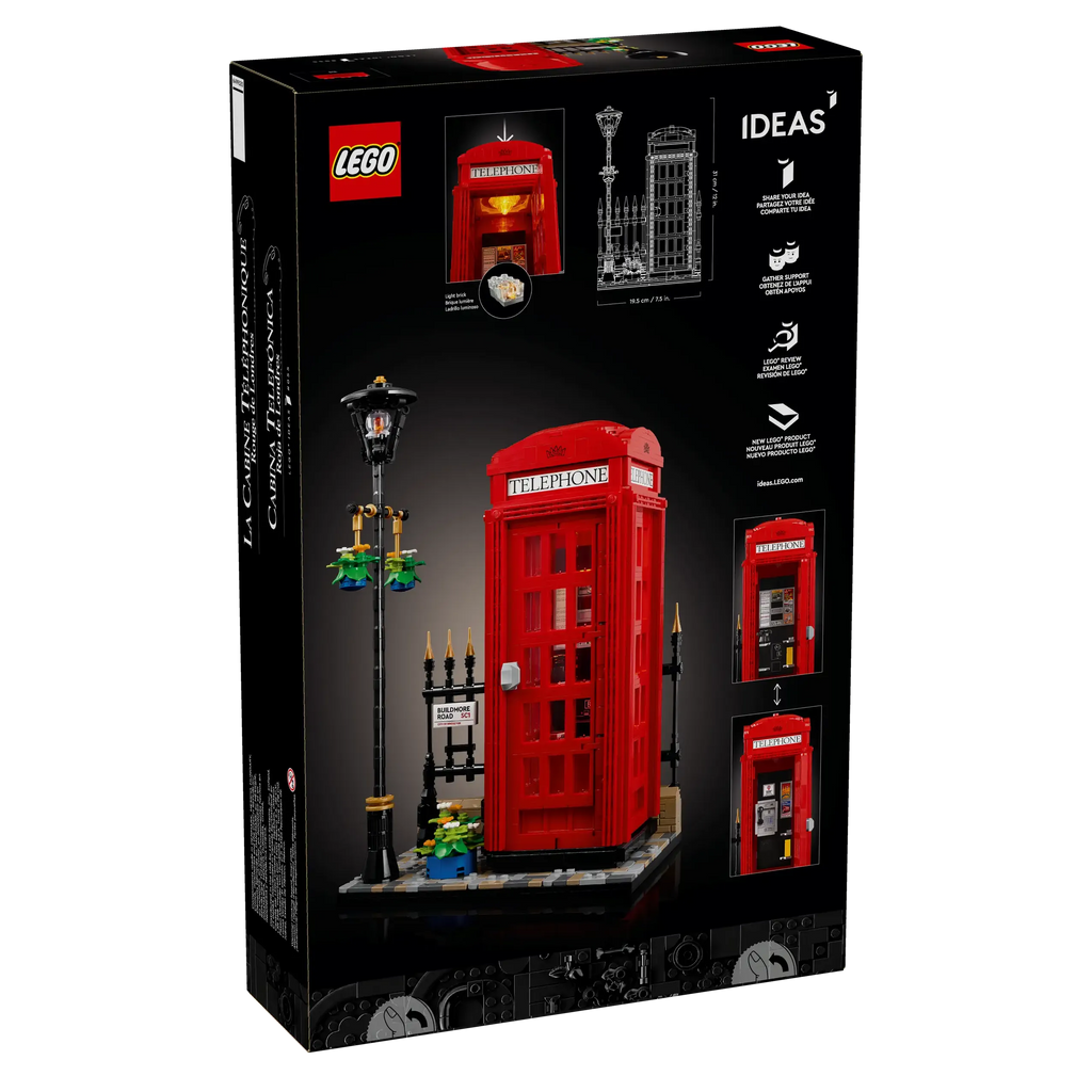 LEGO IDEAS 21347 Red London Telephone Box - TOYBOX Toy Shop