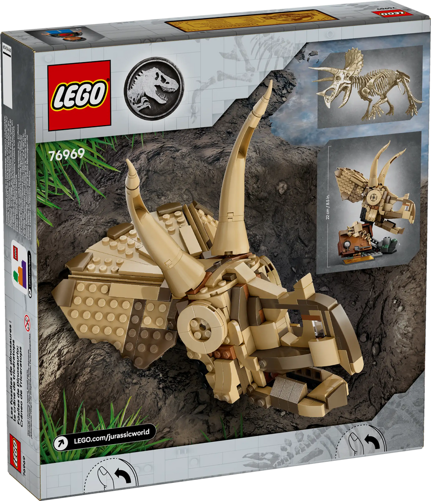 LEGO JURASSIC WORLD 76969 Dinosaur Fossils: Triceratops Skull - TOYBOX Toy Shop