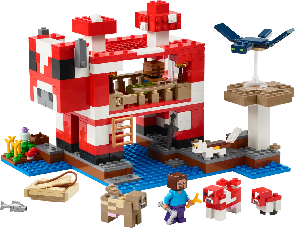 LEGO MINECRAFT 21270 The Mooshroom House - TOYBOX Toy Shop