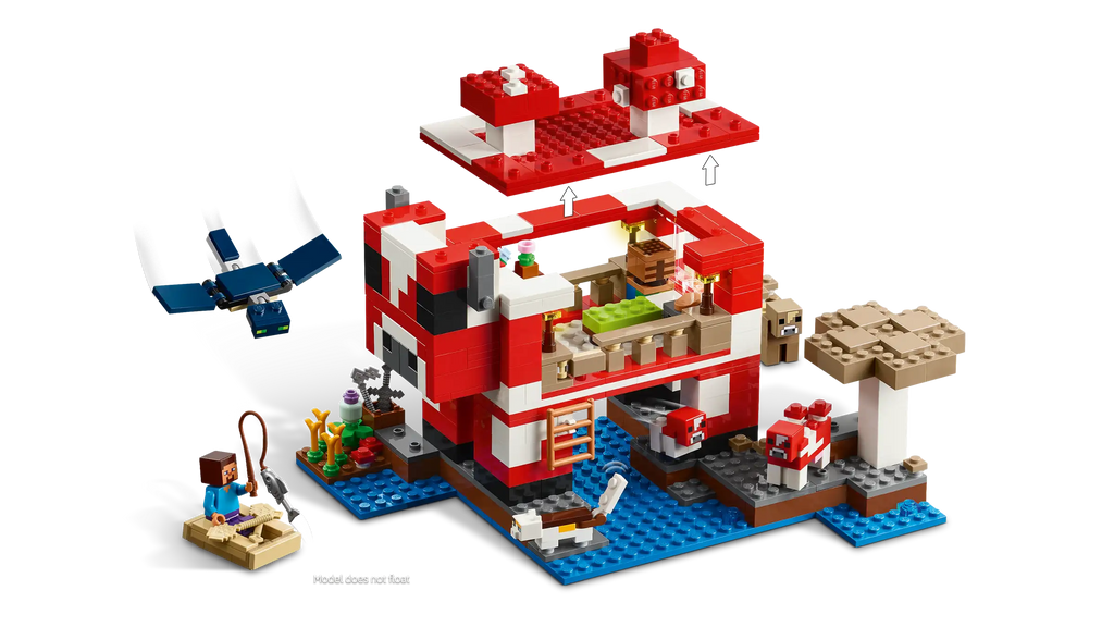 LEGO MINECRAFT 21270 The Mooshroom House - TOYBOX Toy Shop