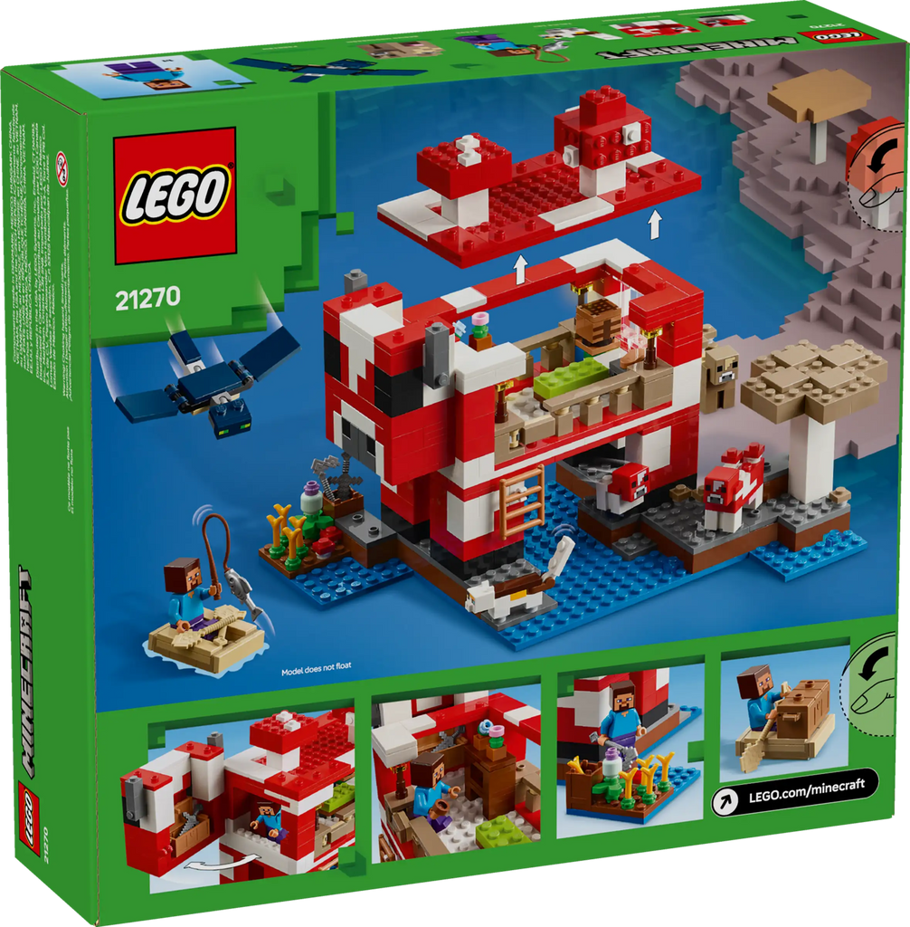 LEGO MINECRAFT 21270 The Mooshroom House - TOYBOX Toy Shop