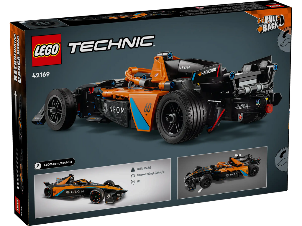 LEGO TECHNIC 42169 NEOM McLaren Formula E Race Car - TOYBOX Toy Shop