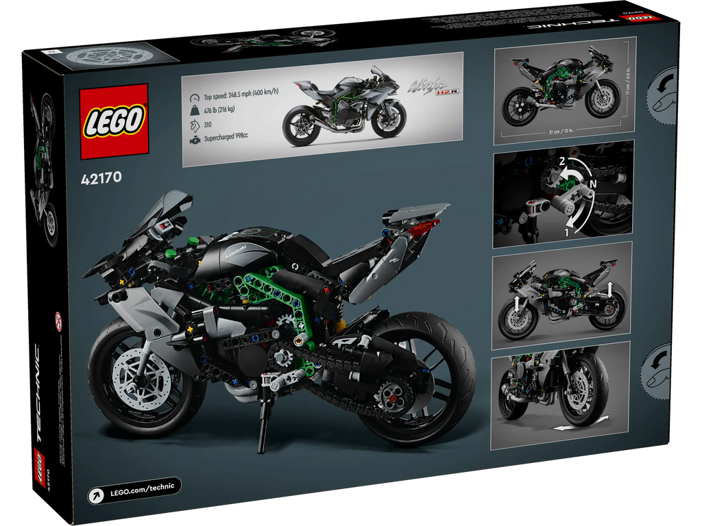 LEGO TECHNIC 42170 Kawasaki Ninja H2R Motorcycle - TOYBOX Toy Shop