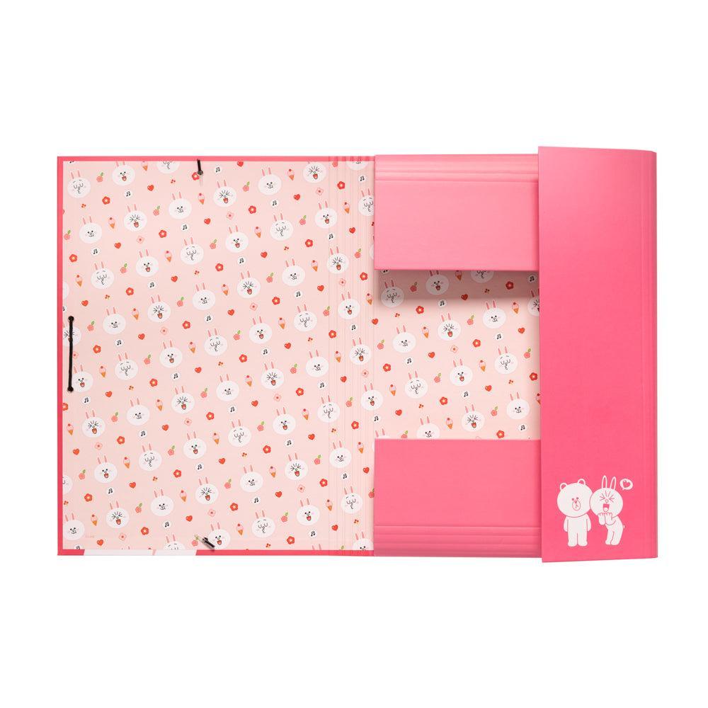 Line Friends Elastic A4 Flap Folder - TOYBOX Toy Shop