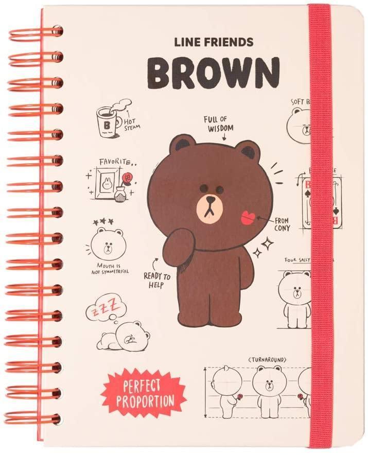 Line Friends  Lined Cover 180 Pages A5 Notebook - TOYBOX Toy Shop