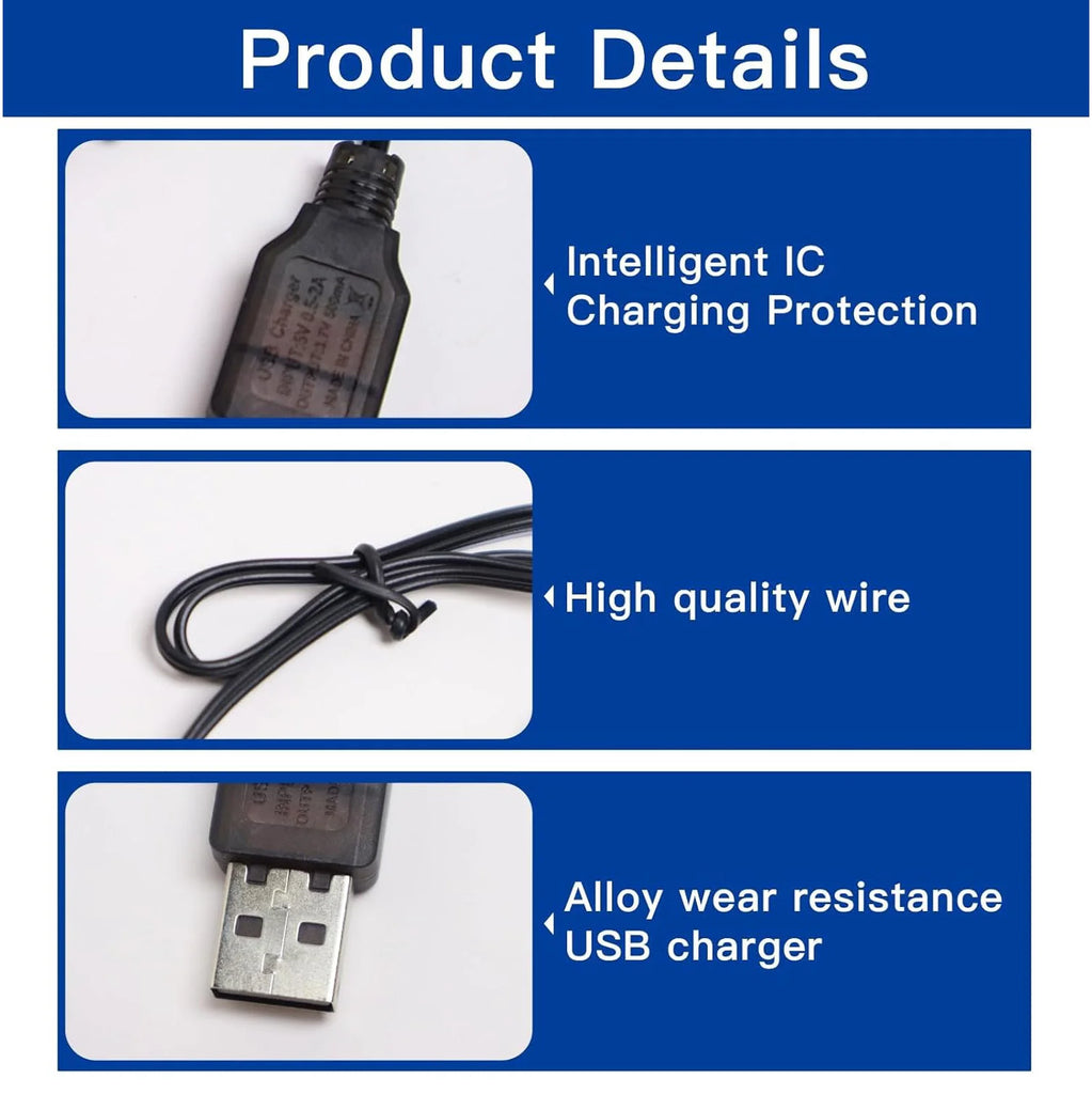 Lithium USB Battery Charger 3.7V 400mA 2-PIN - TOYBOX Toy Shop