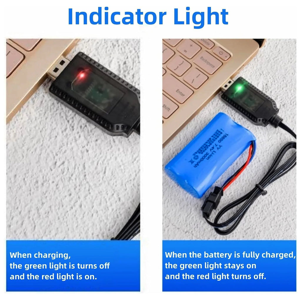 Lithium USB Battery Charger 7V 500mA 4-PIN - TOYBOX Toy Shop