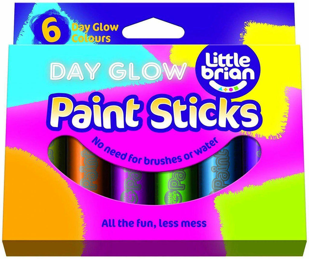 Little Brian Day Glow Paint Sticks 6 Pack - TOYBOX Toy Shop