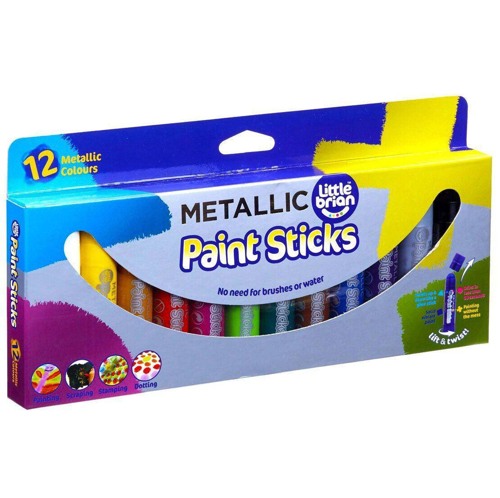 Little Brian Metallic Paint Sticks 12 Pack - TOYBOX Toy Shop