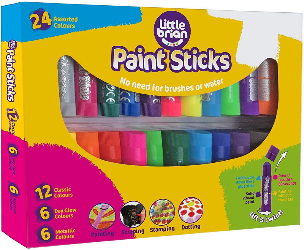 Little Brian Metallic Paint Sticks 24 Pack - TOYBOX Toy Shop