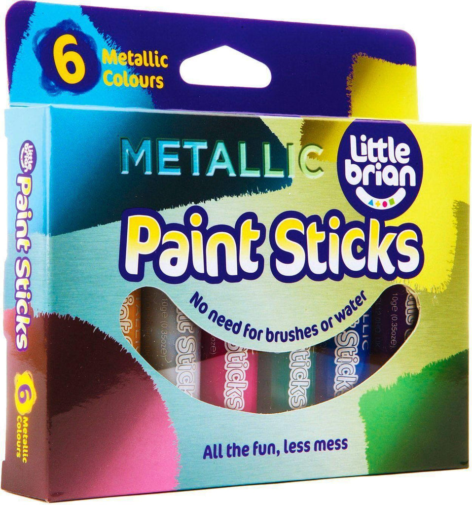 Little Brian Metallic Paint Sticks 6 Pack - TOYBOX Toy Shop