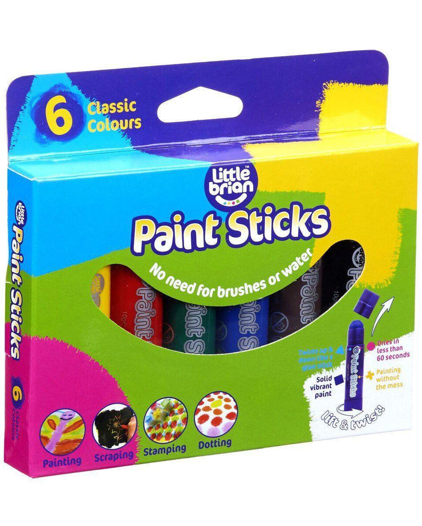 Little Brian Paint Sticks Classic 6 Pack - TOYBOX Toy Shop