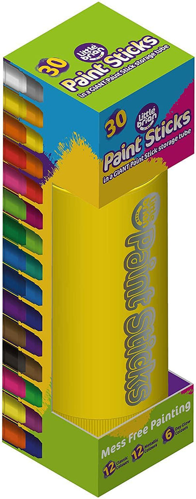 Little Brian Paint Sticks Giant Storage Tube - Includes 30 Paint Sticks - TOYBOX Toy Shop