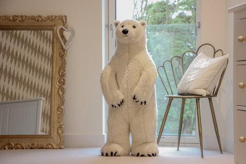 Living Nature Giant 100cm Standing Polar Bear Plush - TOYBOX Toy Shop
