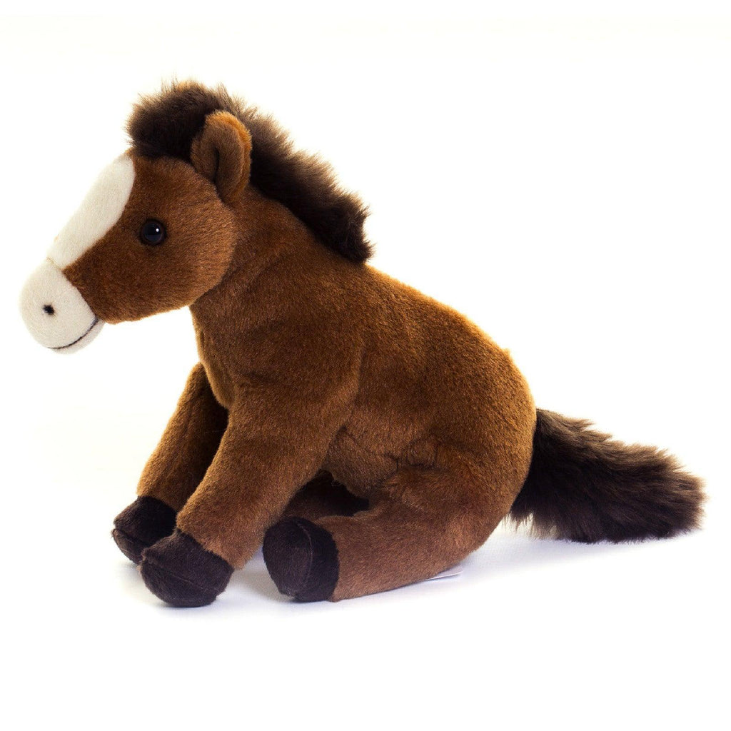 LIVING NATURE Lying Brown Horse 21cm Plush - TOYBOX Toy Shop