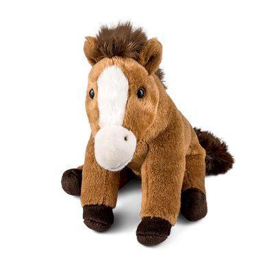 LIVING NATURE Lying Brown Horse 21cm Plush - TOYBOX Toy Shop