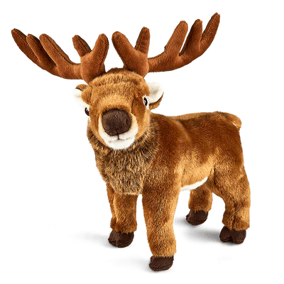 LIVING NATURE Red Deer Stag 25cm Plush - TOYBOX Toy Shop