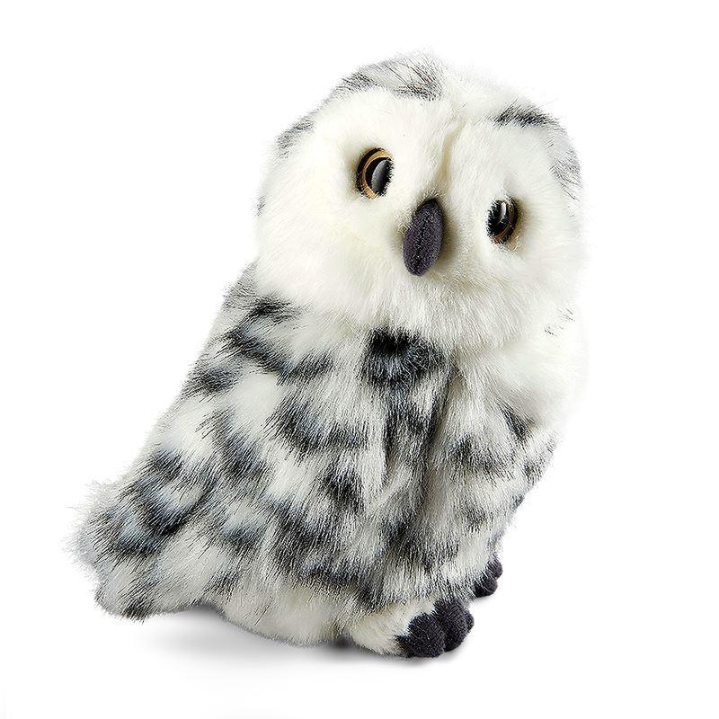LIVING NATURE Snowy Owl with Turning Head 18cm Soft Toy - TOYBOX Toy Shop