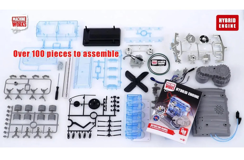 Machine Works 4 Cylinder Hybrid Engine Building Kit - TOYBOX Toy Shop