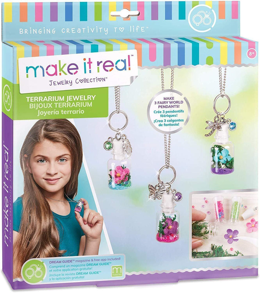 Make It Real 1305 - DIY Terrarium Jewellery Pendant Making Kit - TOYBOX Toy Shop