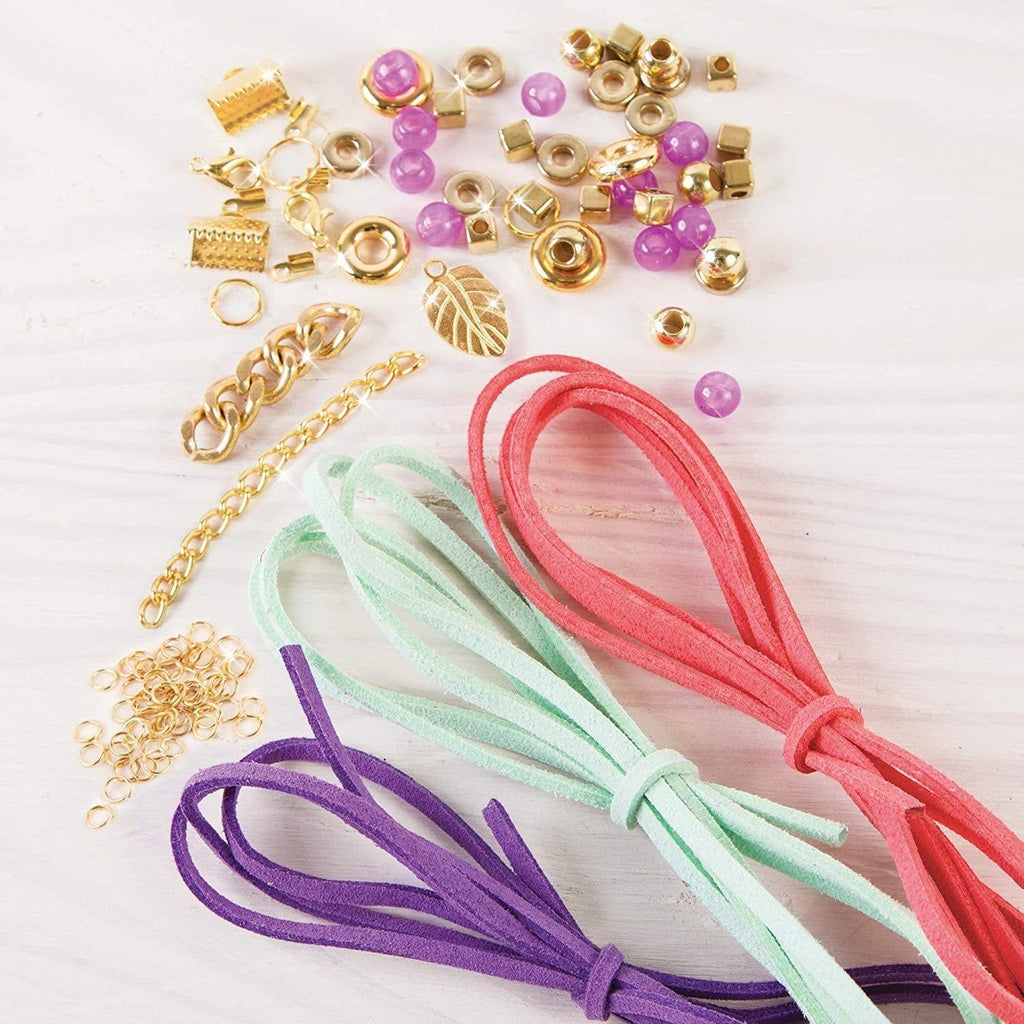 Make it Real Gold Link Jewellery Suede Bracelet & Choker Making Kit - TOYBOX Toy Shop