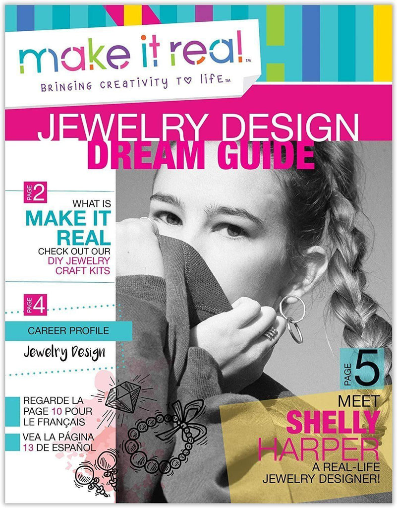 Make it Real Gold Link Jewellery Suede Bracelet & Choker Making Kit - TOYBOX Toy Shop