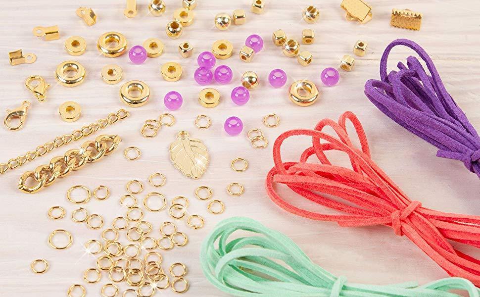 Make it Real Gold Link Jewellery Suede Bracelet & Choker Making Kit - TOYBOX Toy Shop