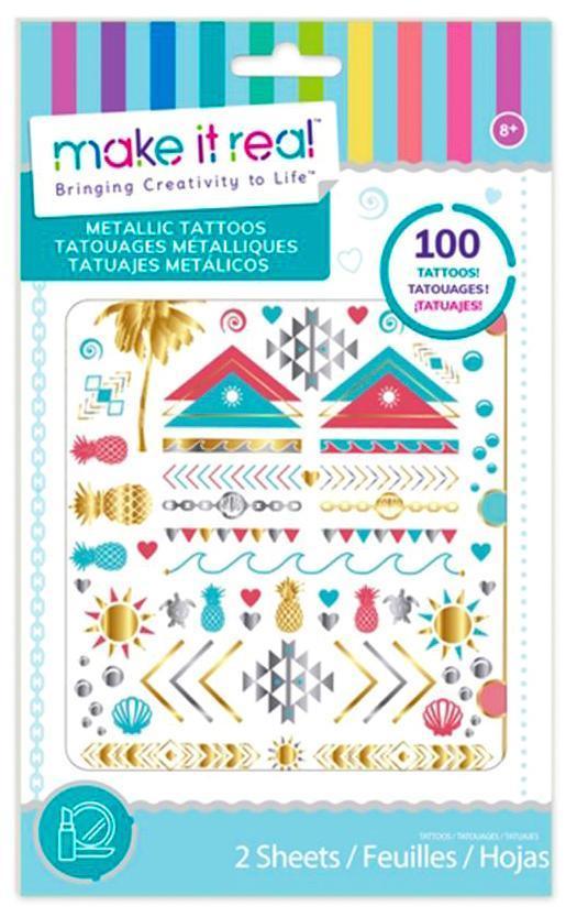Make It Real Metallic Tattoos - Assorted - TOYBOX Toy Shop