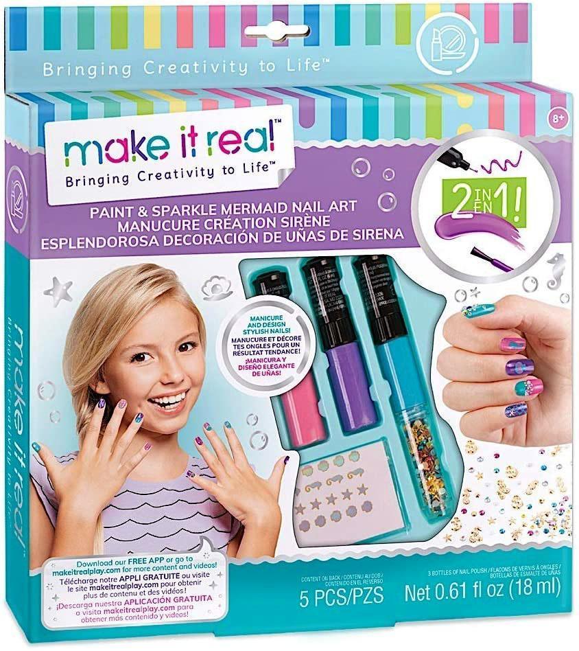 Make It Real - Paint & Sparkle Mermaid Nail Art Spa - TOYBOX Toy Shop