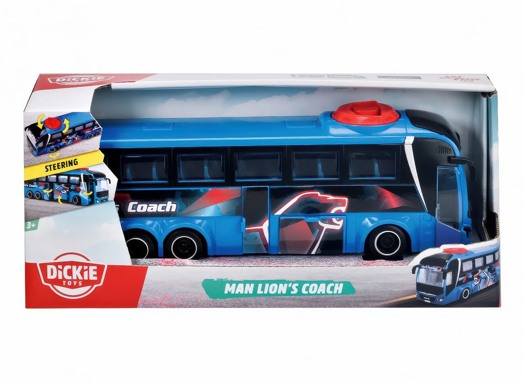 DICKIE Toys MAN Lion's Blue Coach Bus 27cm - TOYBOX Toy Shop