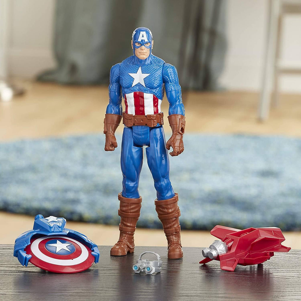 Marvel Avengers Titan Hero Series Blast Gear Captain America, 30-cm - TOYBOX Toy Shop