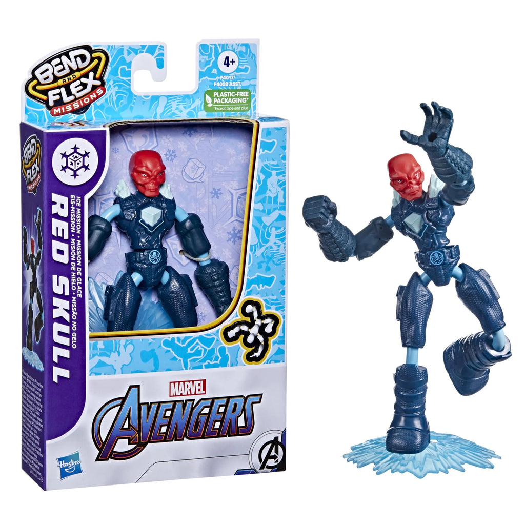 Marvel Spiderman Bend and Flex Red Skull Ice Action Figure - TOYBOX Toy Shop