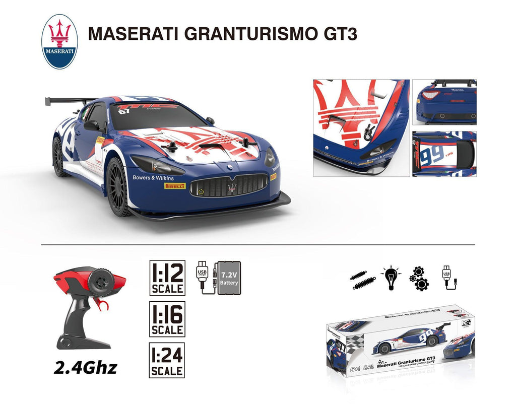 Maserati GranTurismo GT3 Remote Control Racing Car 1:16 Scale - TOYBOX Toy Shop