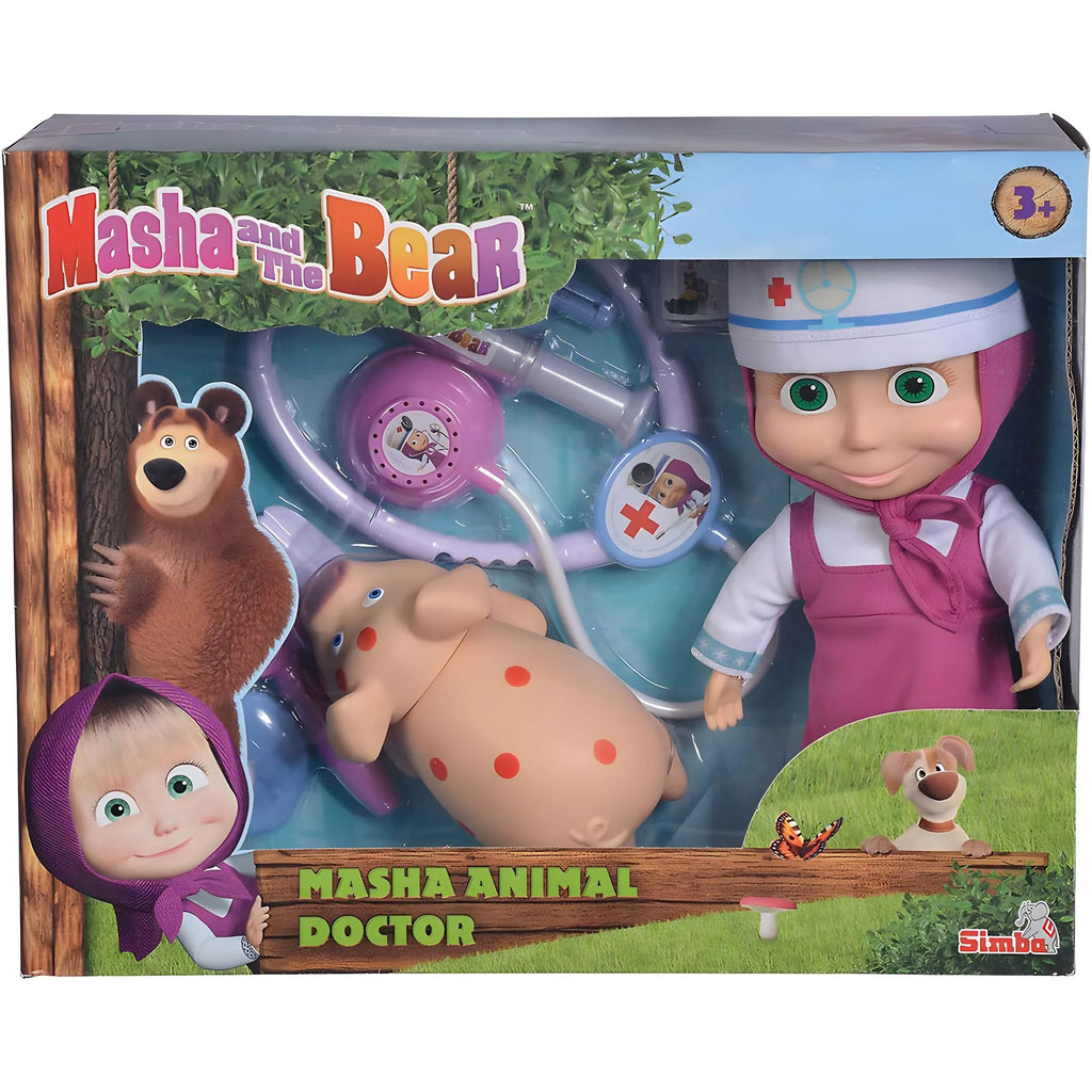 Masha and Bear Masha Veterinary Doll 23cm - TOYBOX Toy Shop