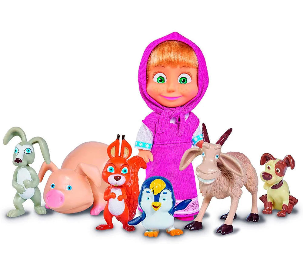 Masha and Bear Set of 6 Figures - TOYBOX Toy Shop